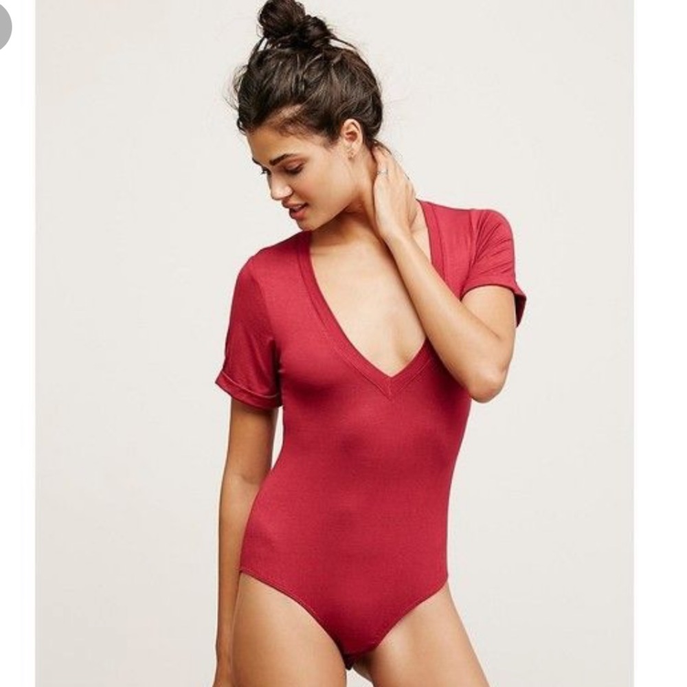 • NWT free people red bryon bodysuit •
